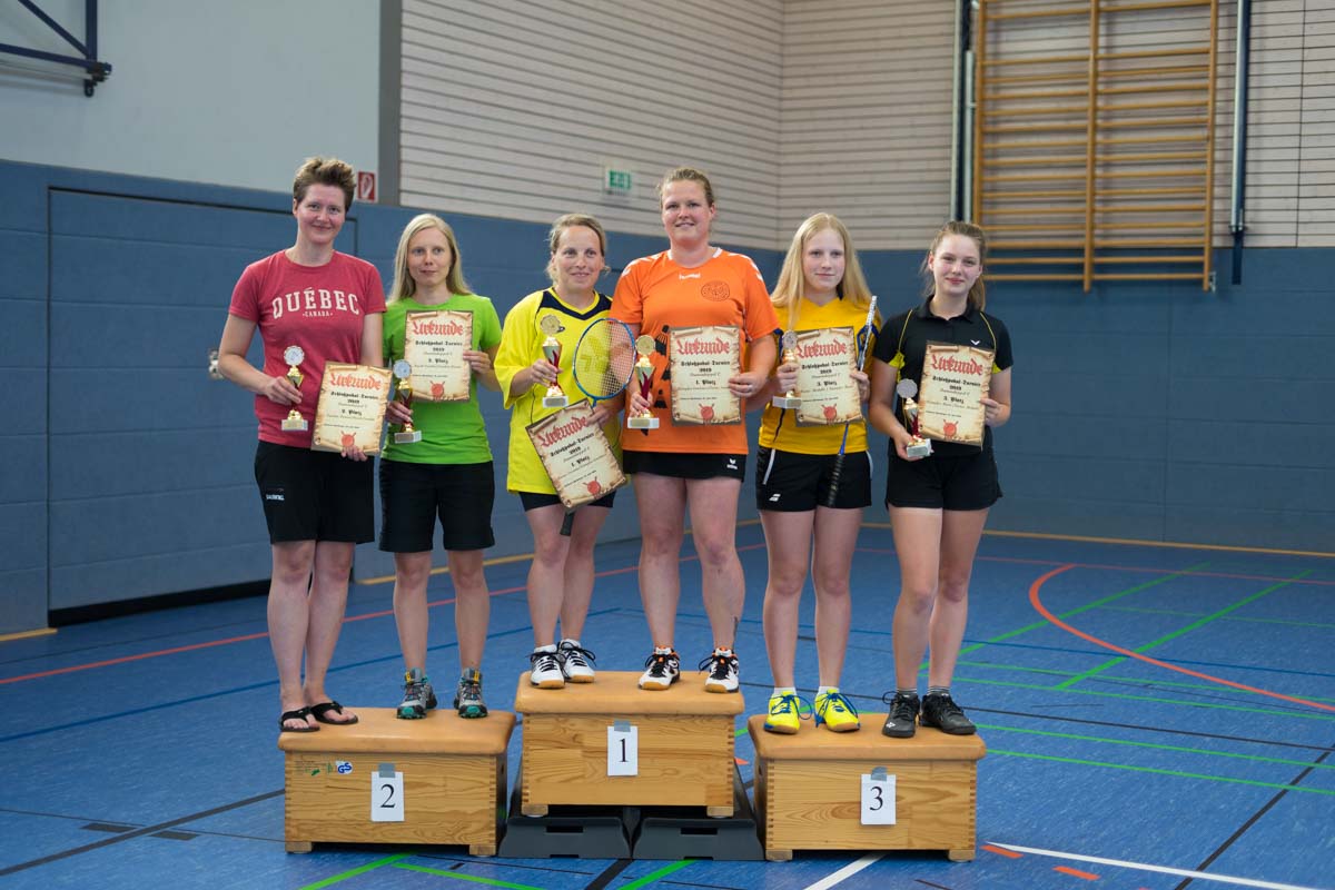 Sieger des Damendoppel C - Flechtinger Schlosspokalturnier 2019 - Platzierungen - Badminton Flechtingen
